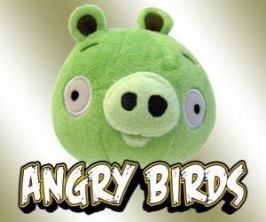 Puzzle Πράσινο Γουρούνι, ένας από τους χαρακτήρες σε Rovio παιχνίδια Angry πτηνών